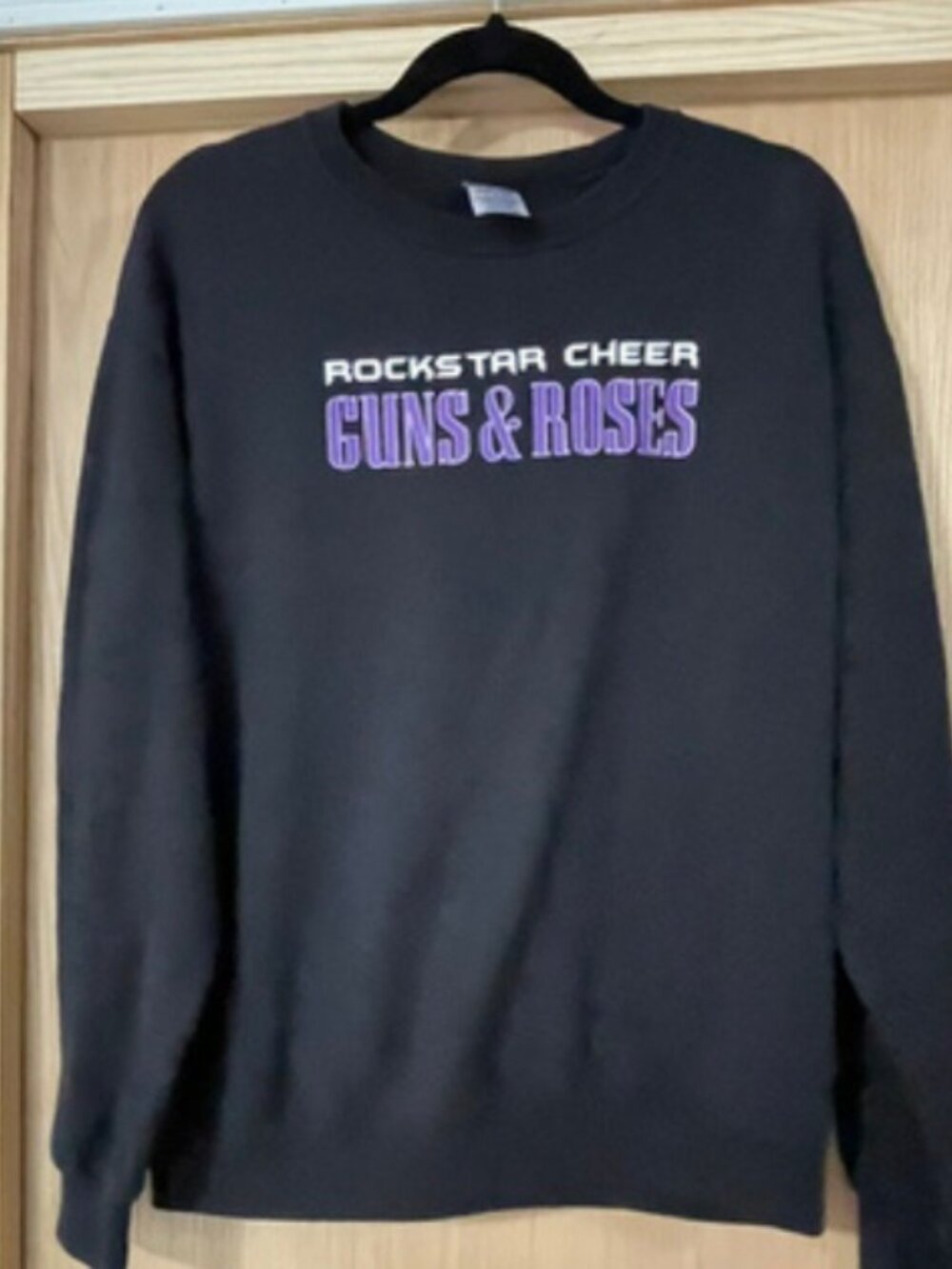 Jerzees Rockstar cheer Guns & Roses sweatshirt sz M